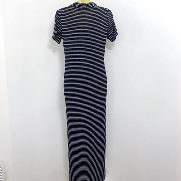 Rag & Bone Dress Maxi “Viola” Navy / White Striped Excellent Sz 2/4 - Picture 6 of 7